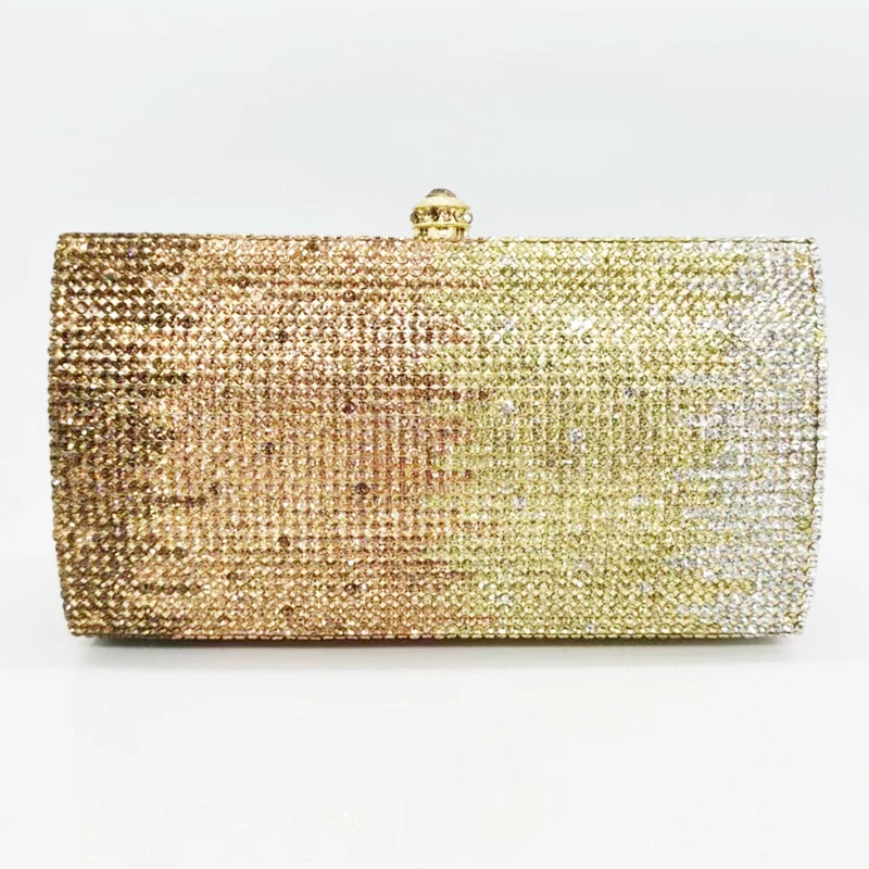 Gold/Yellow/White Diamond Clutches Evening Bags Rhinestone Women Purses And Handbags Crystal Female Wedding Purse Bridal Party