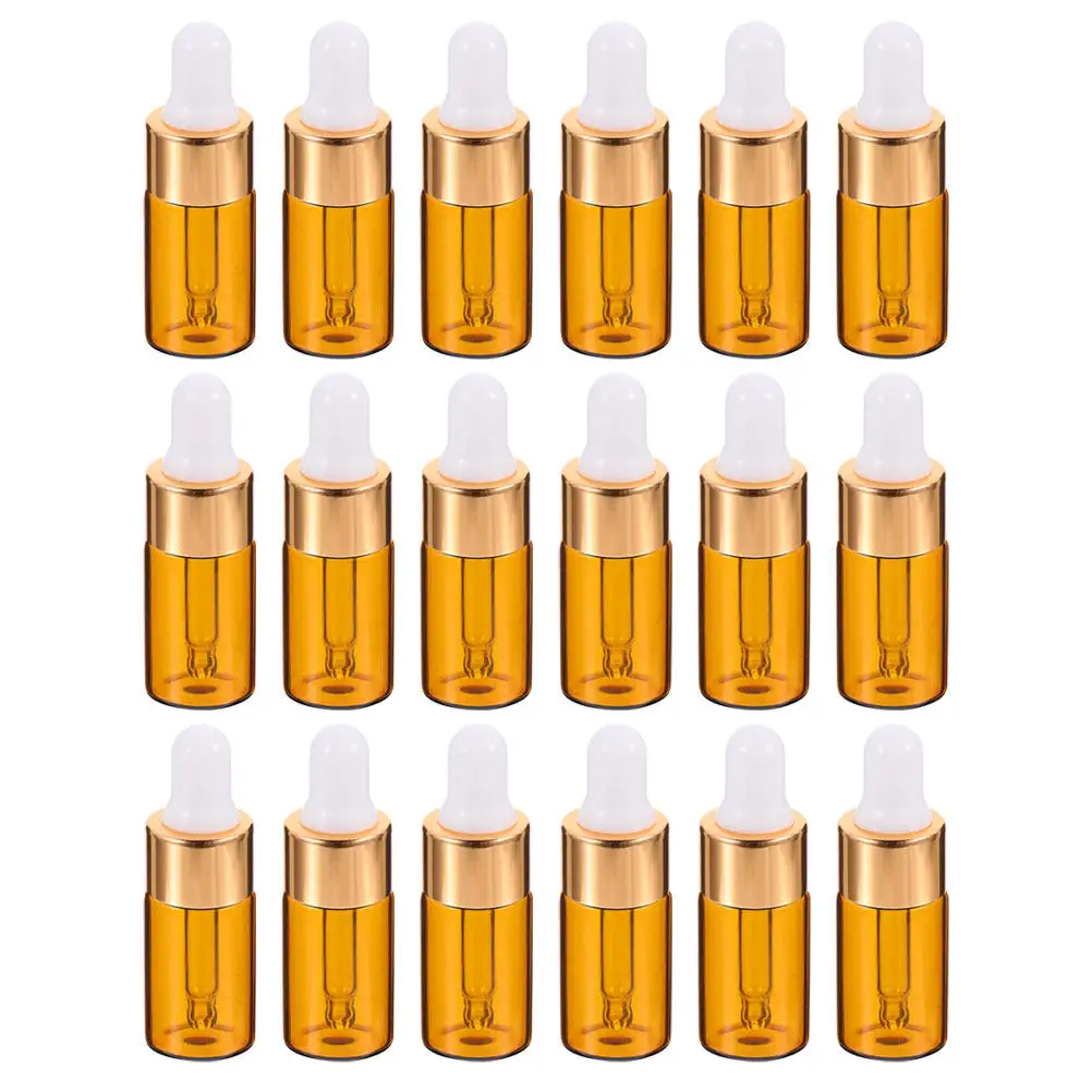 

Набор из 25 мини-флаконов-капельниц по 3 мл из стекла, портативный диспенсер для эфирных масел, для путешествий, для использования в чемодане