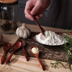 Wooden Tea Spoon Long Coffee Spoons Small Teaspoon Set Wood Honey Dessert Spoon Coffee Drink Stirrer Teaspoons Tableware
