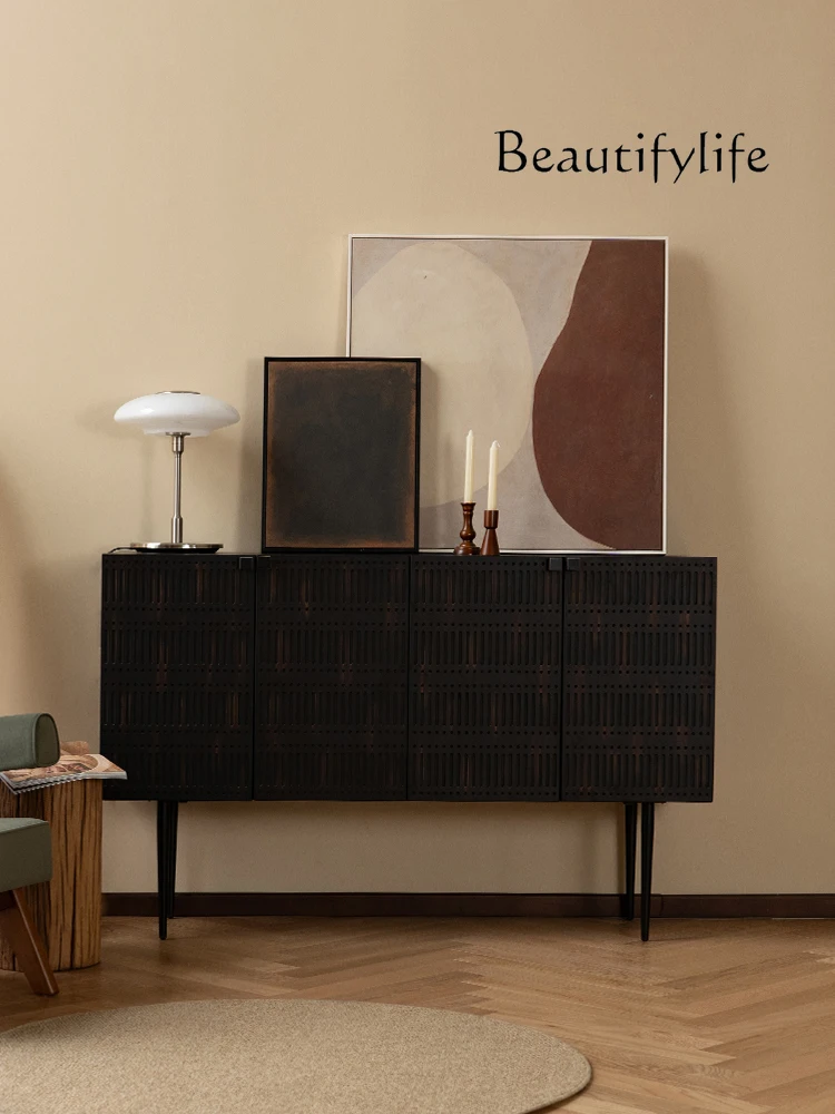 

Antique solid wood dining side cabinet in household side cabinet Modern living room wall locker