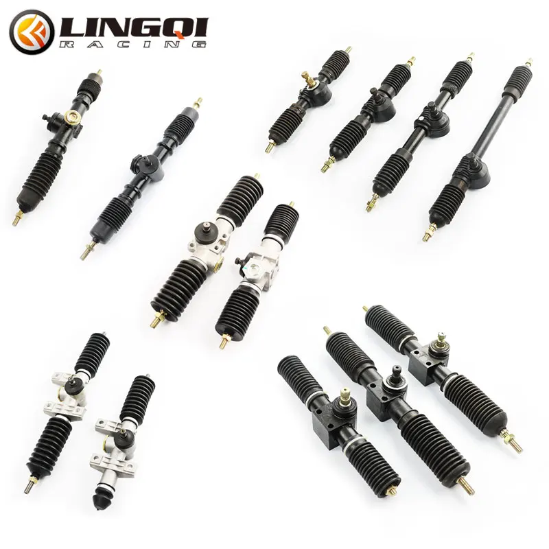 LINGQI RACING Go Kart Steering Wheel Rack Suspension System 315mm-535mm For ATV Quad Buggy Electric 110cc 125cc 150cc Parts