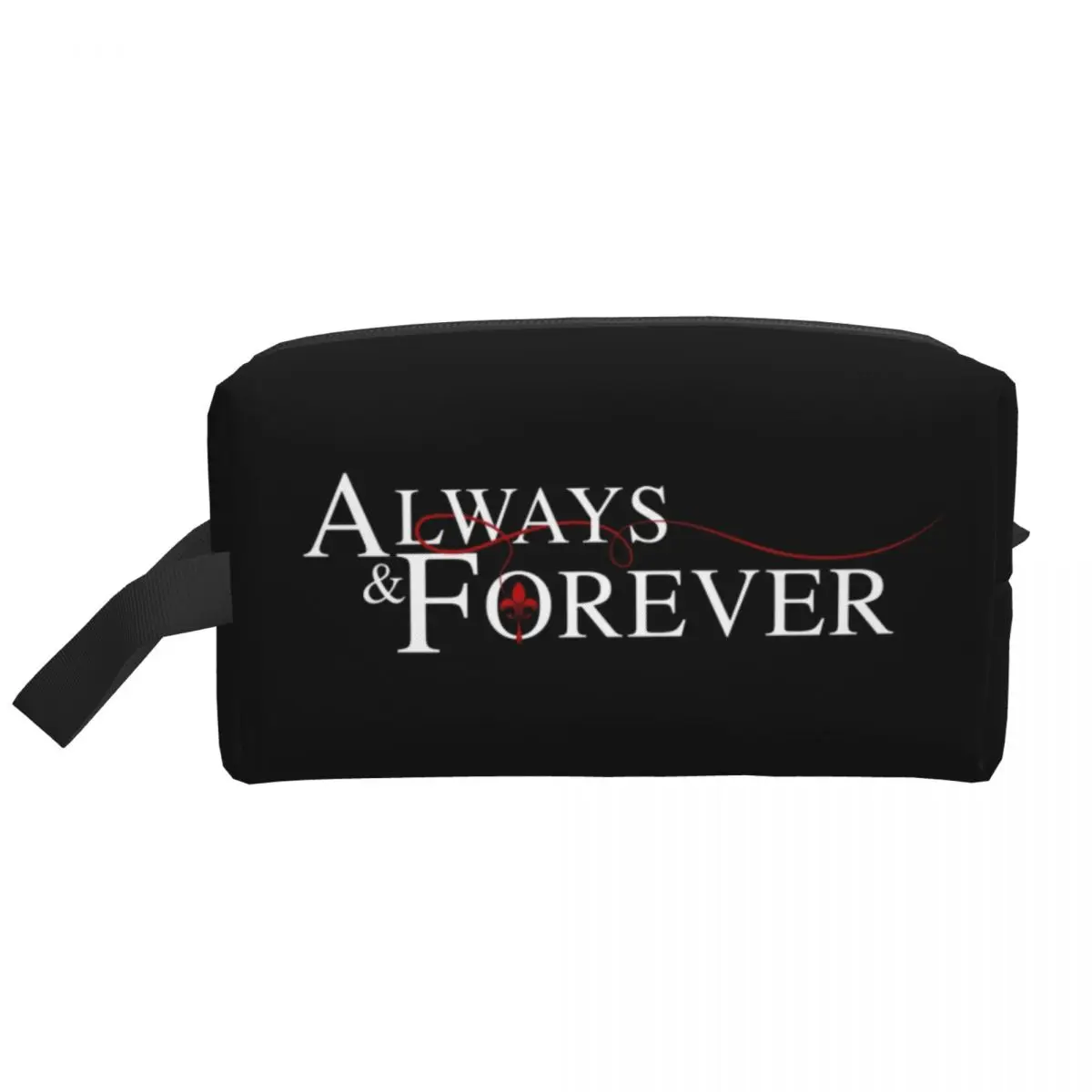 Custom Always And Forever Makeup Bag for Women Travel Cosmetic Organizer Fashion The Vampire Diaries Storage Toiletry Bags