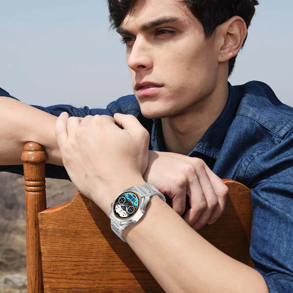 YTOM ساعة جديدة 5 الترا ساعة ذكية الرجال NFC معدل ضربات القلب البوصلة SmartWatches 2025 جديد HD شاشة BT دعوة لهواوي XIAOMI أبل