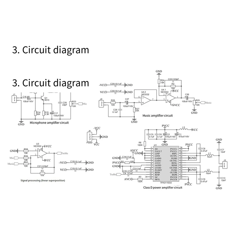 Audio Microphone Amplifier Board NE5532 Preamplifier Kit Electronic DIY Welding Assembly Training Production Filter