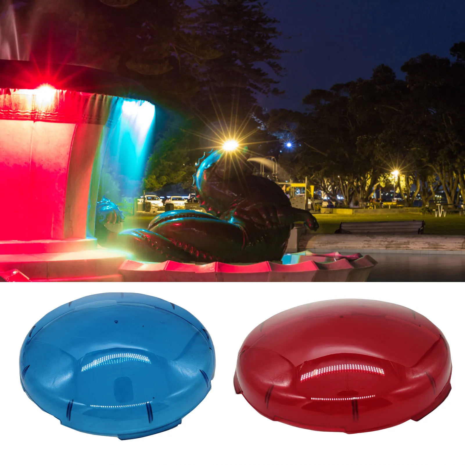 7.5 Inch Underwater Pool Light Lens Cover Universal Lamp Replacement Colored Snap-on Aquarium Light Pool And Spa Light