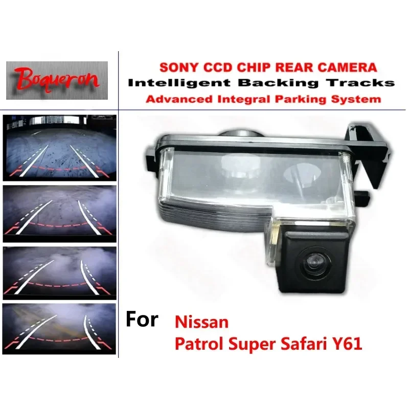 

for Nissan Patrol Super Safari Y61 CCD Car Backup Parking Camera Intelligent Tracks Dynamic Guidance Rear View Camera