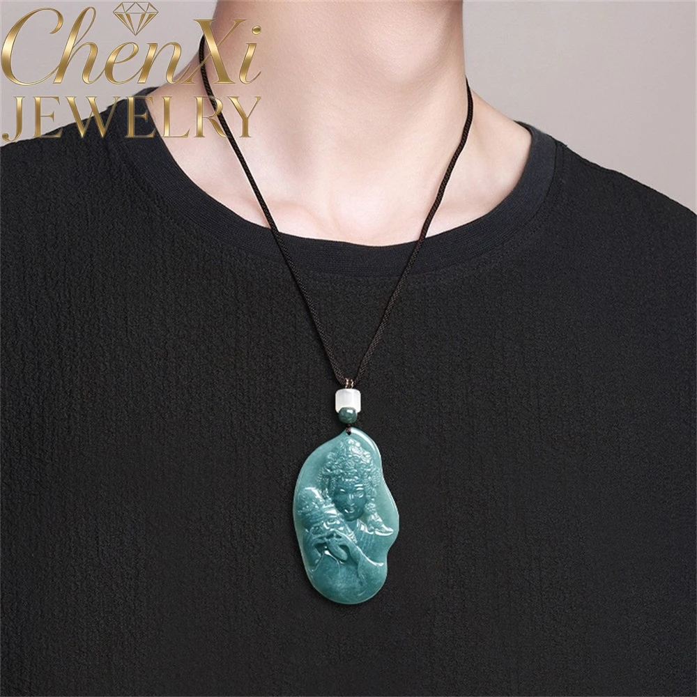 

High-End Natural A-Grade Ice-Grade Jadeite Blue Water Zakiram Female Goddess Of Wealth Fashion Exquisite Fine Jewelry Gifts
