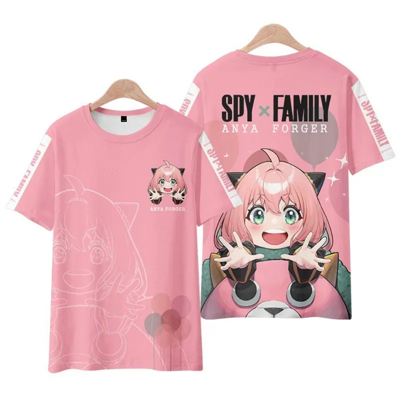 Spy X Family 3D Print T-Shirts Anime Harajuku Kawaii Girl Anya Boys Cosplay Oversized T Shirt Tops Tees Gift Kids Gift Clothing