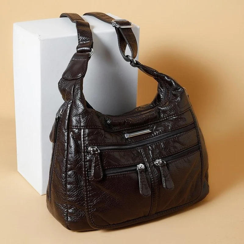 

Premium Designer Women's Tote Bag Genuine Leather Crossbody Shoulder Handbag Ladies Elegant Office Travel Handbag