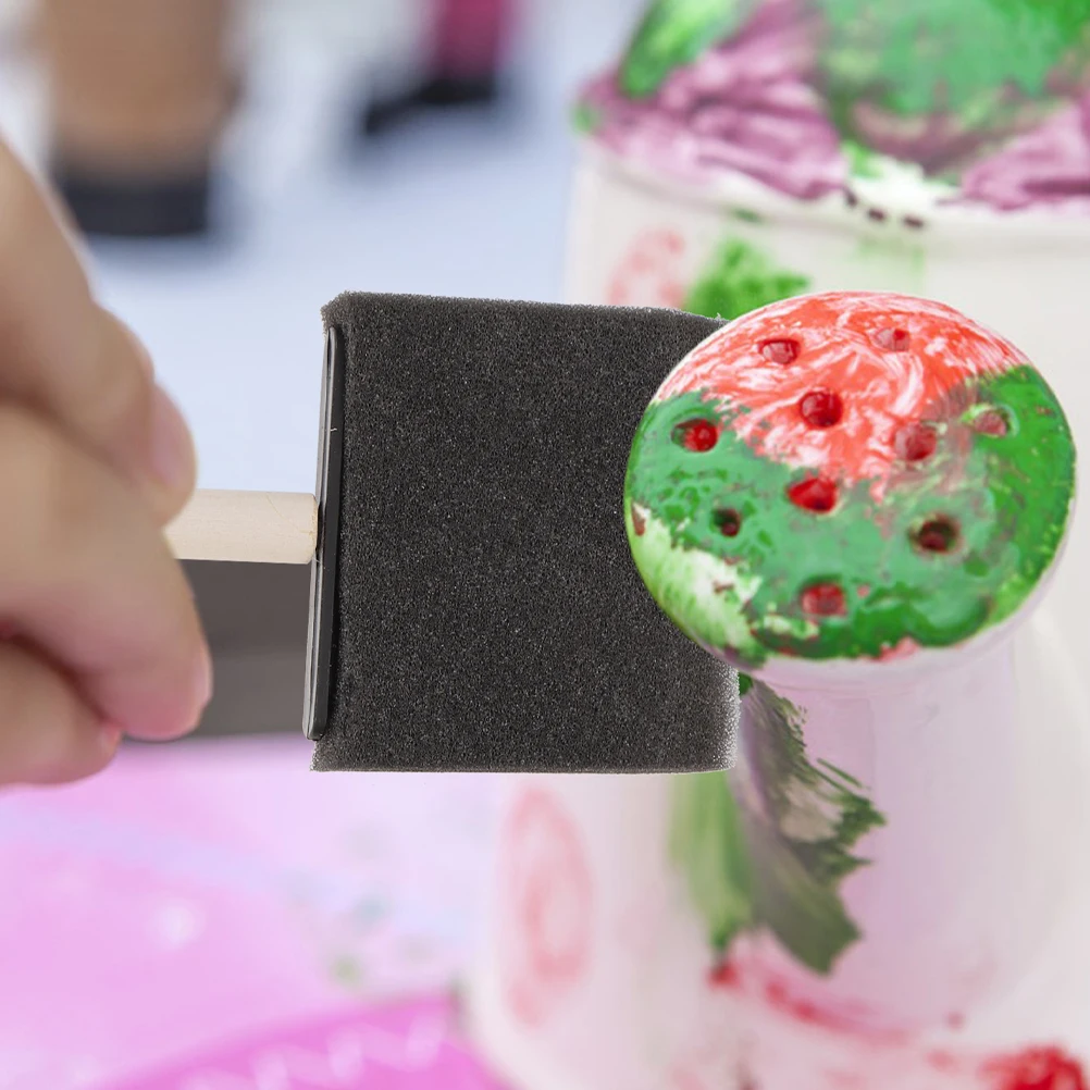 

24Pcs Sponge Painting Brushes Handheld Paint Sponges Set for DIY Art Graffiti Craft Drawing Tool Suitable for Acrylic Watercolor