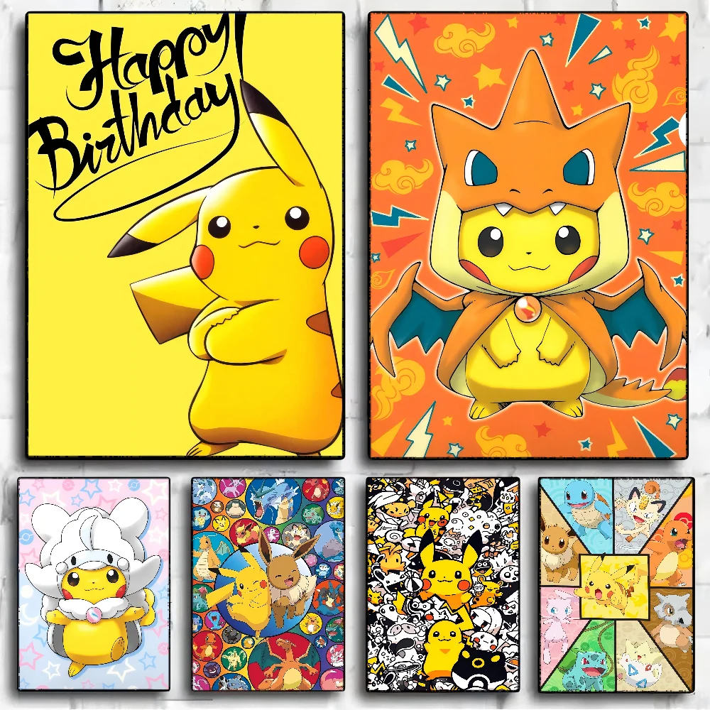

New Classic Japanese Anime Pokemon HD Poster Print Canvas Painting Modern Mural Decoration Pictures Wall Room Decor Frameless