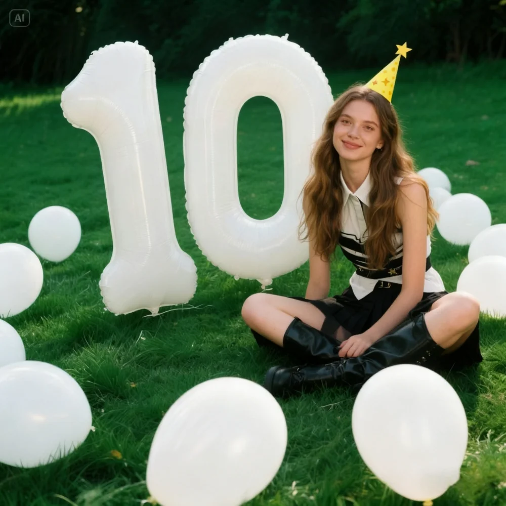 

23" White Foil Number Balloons Mylar Helium Balloon for Anniversary Birthday Party Graduations Celebration Decorations Supplies