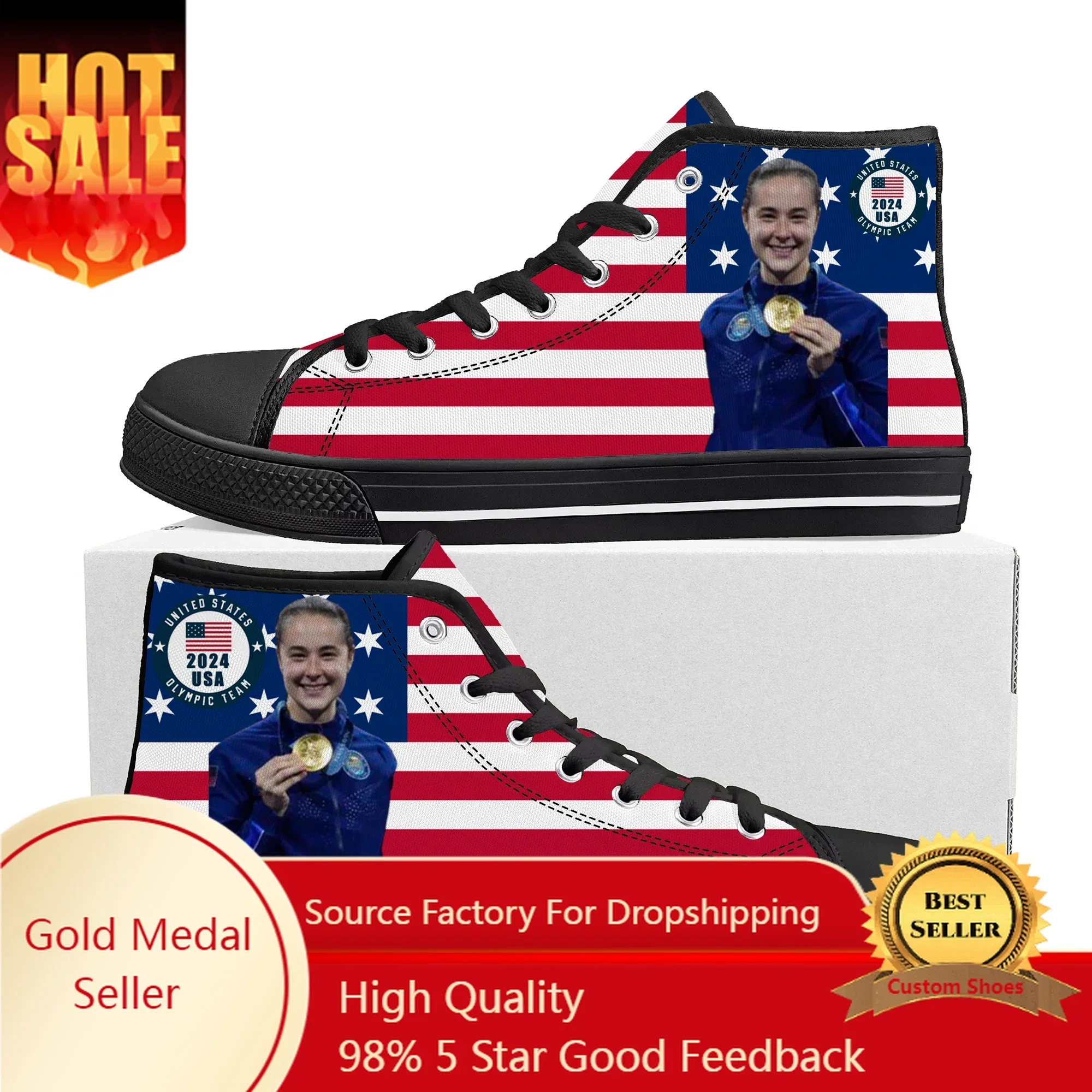 

Jacqueline Dubrovich Foil World Champion High Top Shoes Mens Womens Teenager High Quality Sneakers Canvas Sneaker Custom Shoe