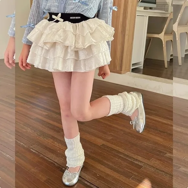 

Girls Fashionable Half Skirt Childrens Cute Lace Cake Short Skirt