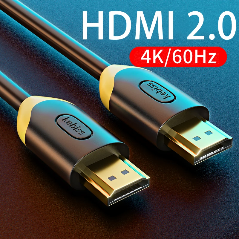 HDMI 2.0 4K 60HZ 3D Compatible Audio Video Cables Gold Plated For HD TV Box PS4 Splitter Switcher Computer Laptops Displays Cord