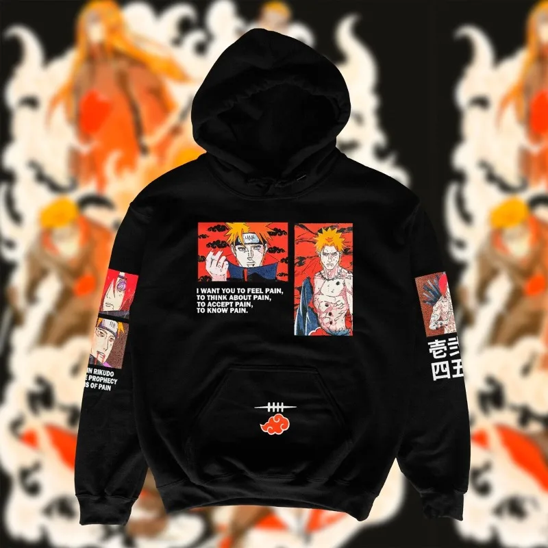 

Naruto Itachi Uchiha Hoodie Pain Akatsuki Horror Anime Gift Unisex Sweatshirt Autumn and Winter Sweatshirt