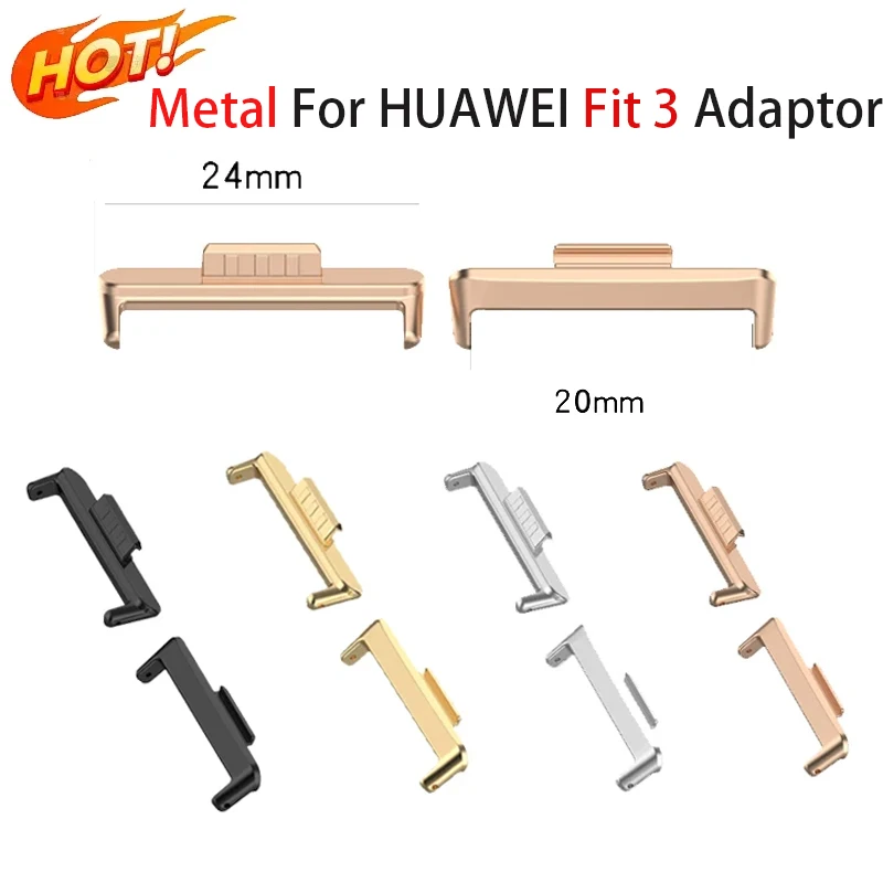 1 paio di adattatori per Huawei Watch Fit 3 cinturino 20mm Smartwatch connettore in acciaio inossidabile 316L accessori per Huawei Watch fit3 band