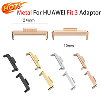 1Pair Adapter For Huawei Watch Fit 3 Strap 20mm Smartwatch 316L Stainless Steel Connector Accessories for Huawei Watch fit3 band