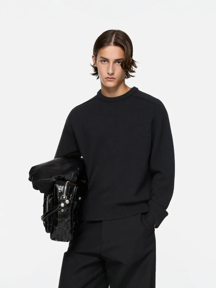 

Мужской повседневный свитшот с круглым вырезом, модный, вязаный, в стиле кэжуал, с принтом логотипа AC996