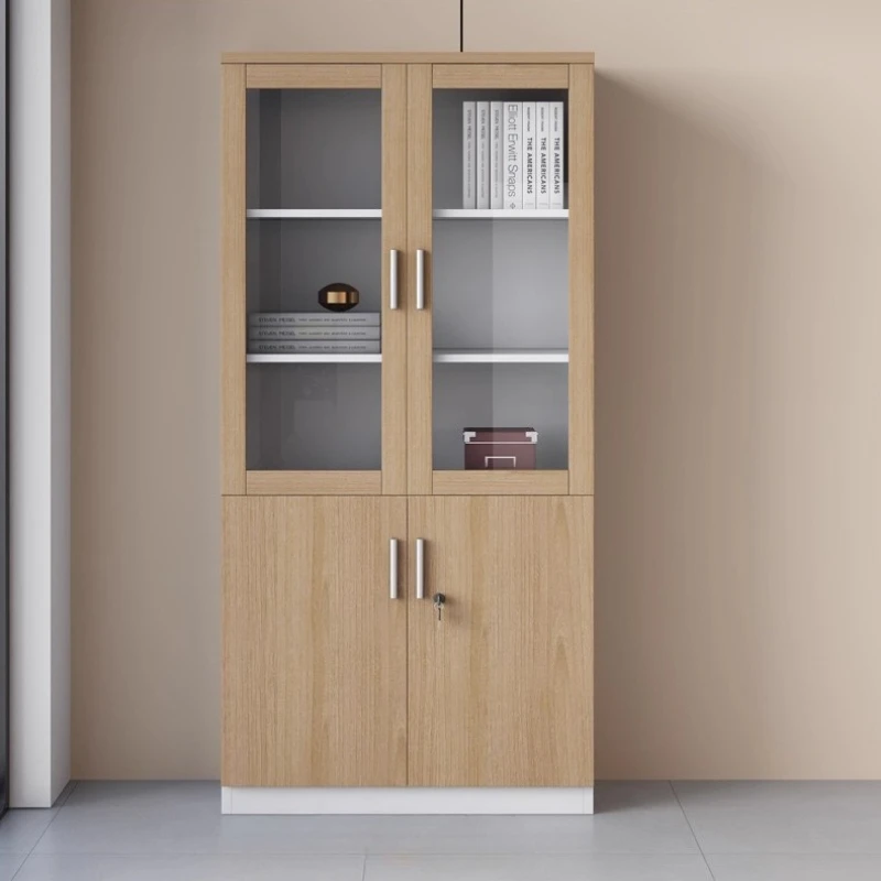 

Office filing cabinet simple wooden design Modern archival materials glass cabinets storage aktenschränke office furniture