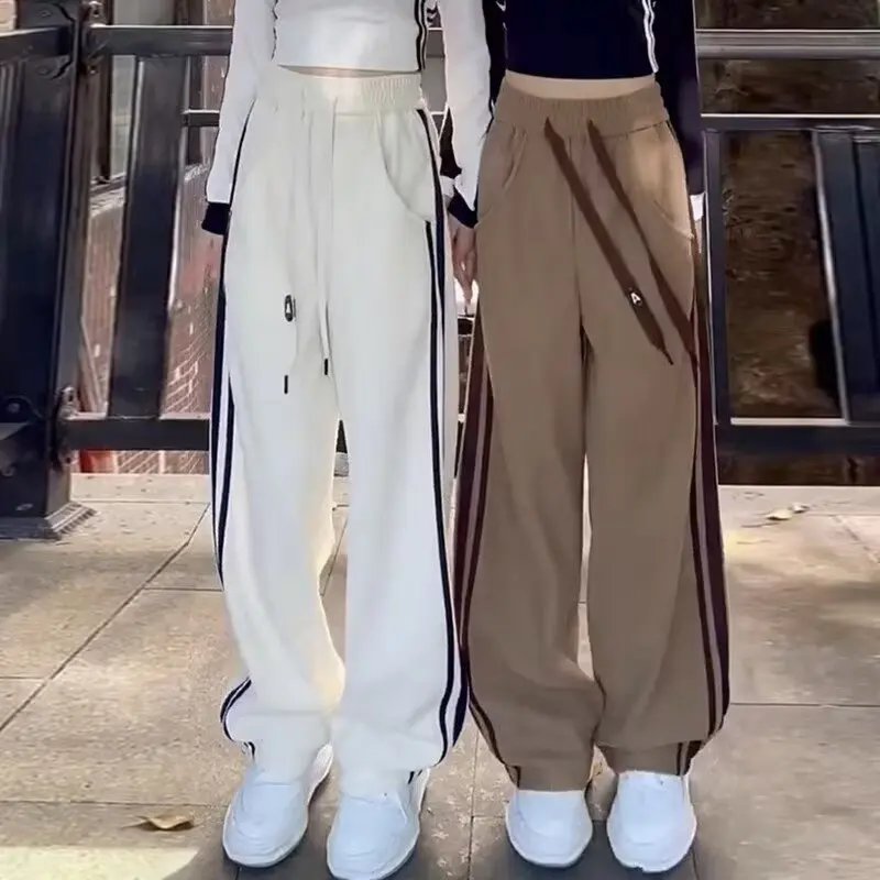 Spring Tall Extended Pants for Boys, Trendy Casual Straight Leg Sports Pants for Teenagers