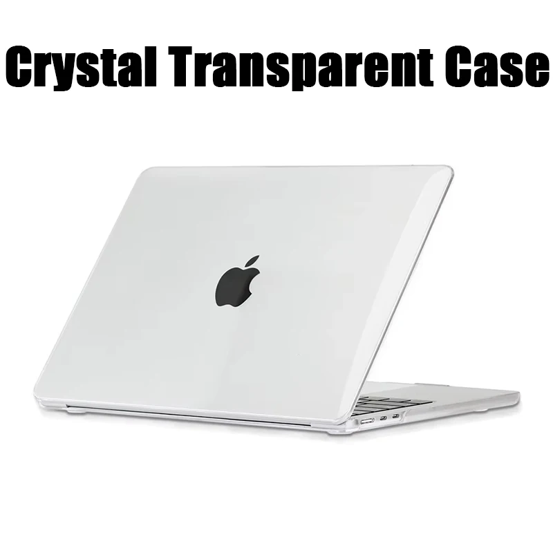 

Чехол для ноутбука Apple MacBook 15 дюймов 2025 M5 Air 15 13 13.6 дюймов для чипов M4 M3 M2 M1 Pro 13 Air 13, кристально прозрачный защитный чехол