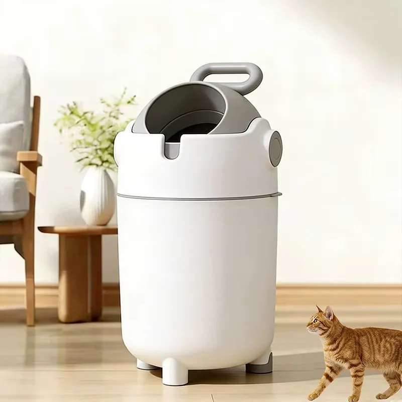 Large Capacity Odor-proof Pet Waste Bin Sealed Plastic Storage Box with Foot Pedal for Diaper Pee Pad Poop Bag Home Pet Shop Use