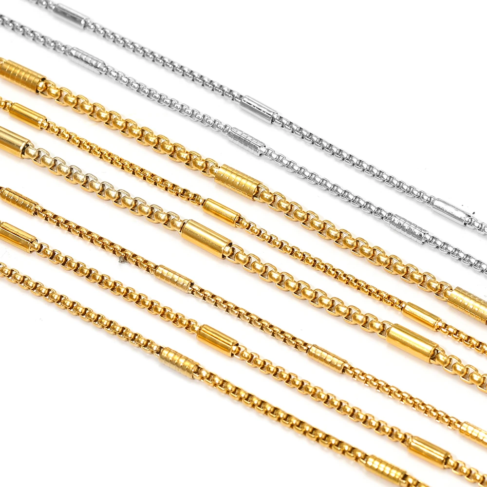 1 Meter Edelstahl-Goldrohrkette für DIY-Halsketten, Schmuck, Ohrringe, Armbandherstellung, Zubehör, Großpackung – Detail 3