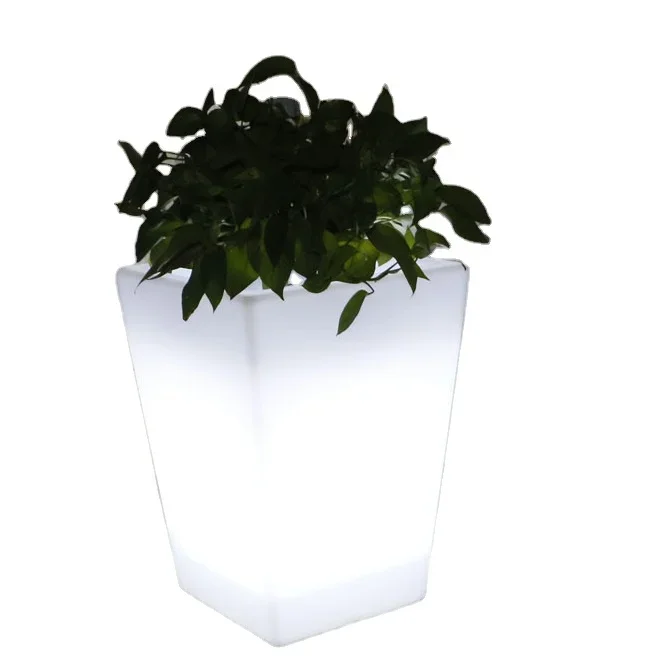 

LED Outdoor Waterproof Garden Glowing Gota Illuminated Plastic Solar Indoor Planter with Light Magic Led Flower Pot