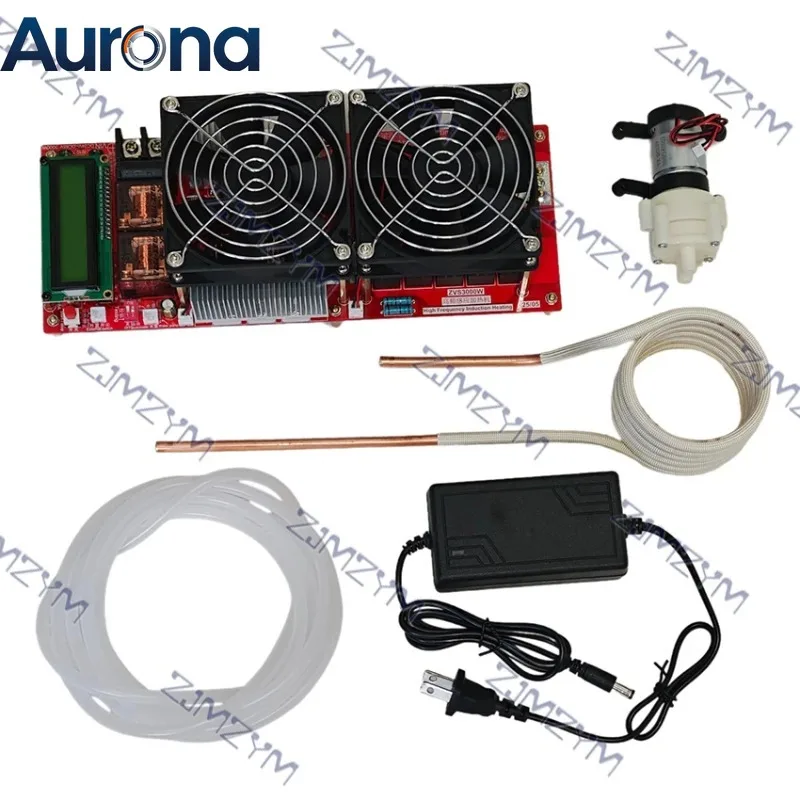 【Industrial】3000W 55A ZVS High Frequency Induction Heater Module Flyback Driver Heater Good Heat Dissipation + Coil +pump +Power