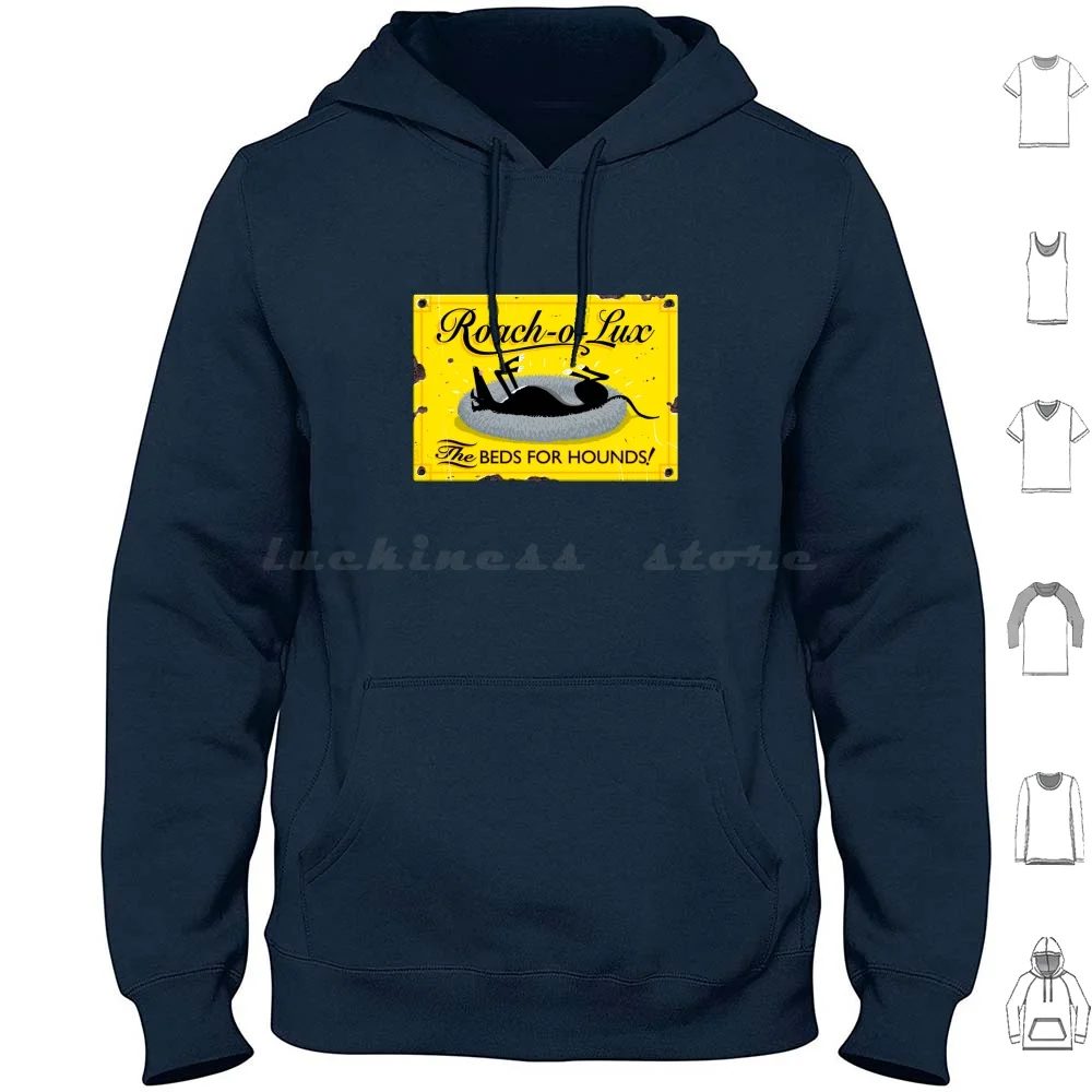 Roach-O-Lux Hoodie Cotton Long Sleeve Greyhound Sighthound Lurcher Rich Skipworth Rich Skipworth Vintage Enamel Sign