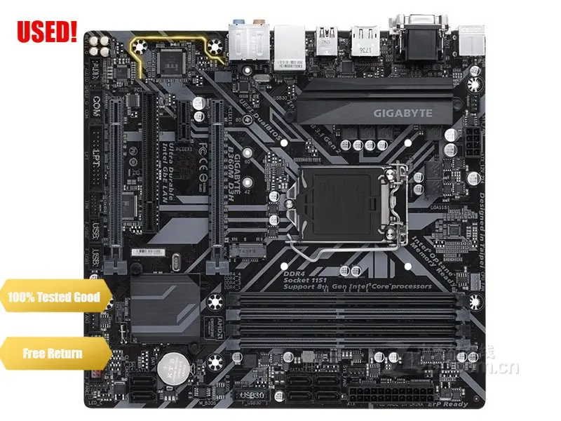 

Gigabyte B360M D3H оригинальные материнские платы LGA 1151 DDR4 B360 для настольных киберспортивных игр, компьютеров