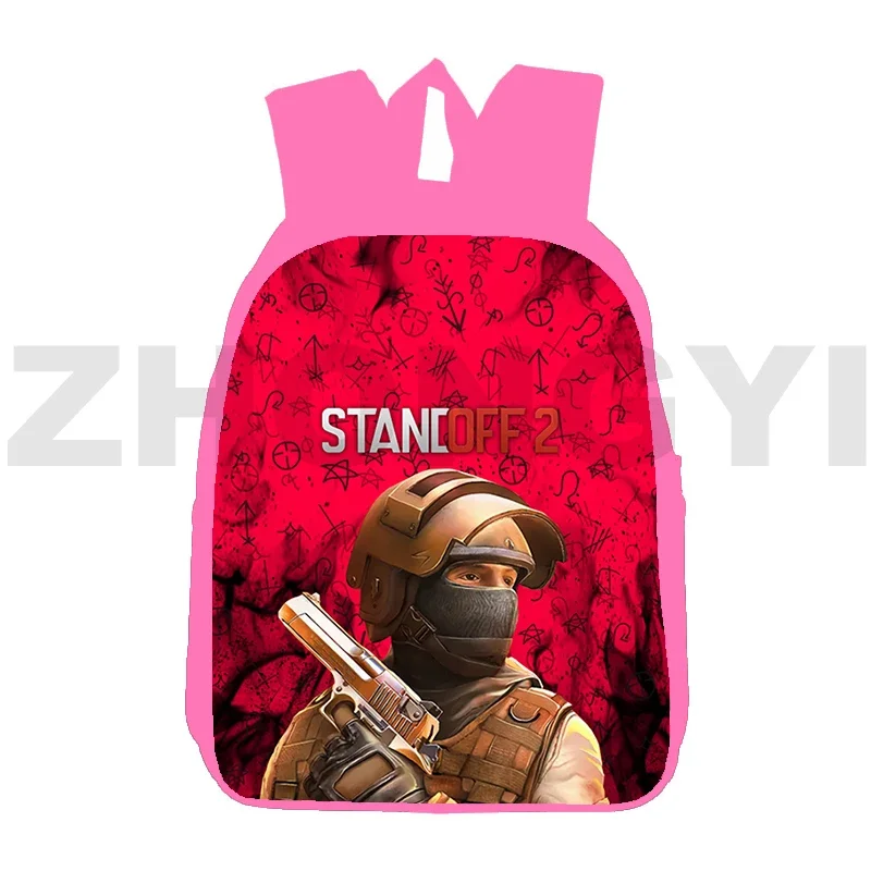 Hot 12/16 Inch Assault Game Standoff 2 Backpacks Kawaii Women Girls Schoolbag Anime Bookbag Travel Bags 3D Rucksack Kindergarten