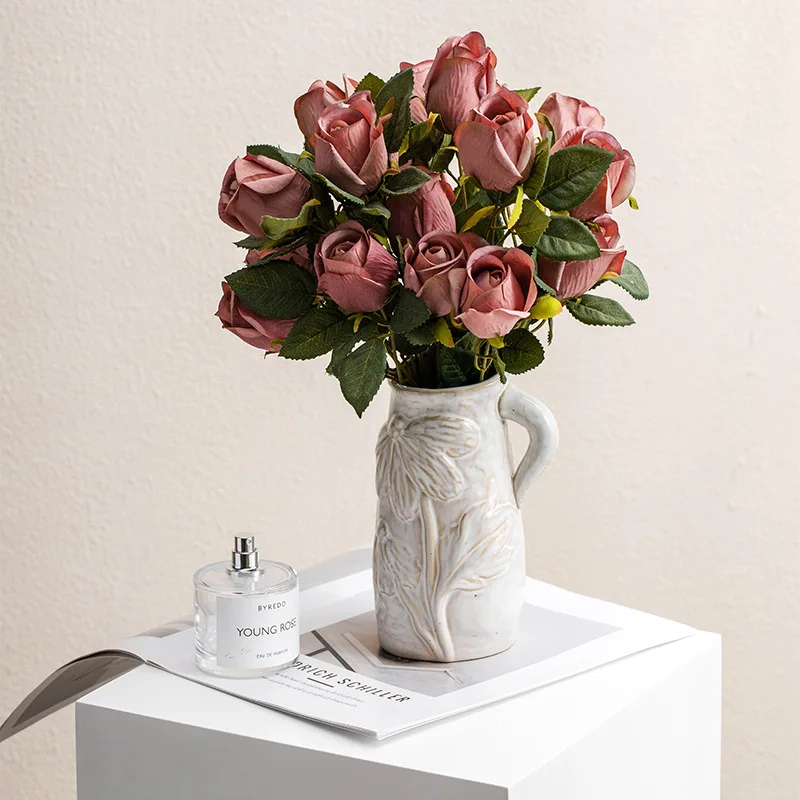 

Керамическая ваза высокого класса во французском стиле, креативный орнамент, гидропонная ваза, винтажная подарочная коробка, трансграничная