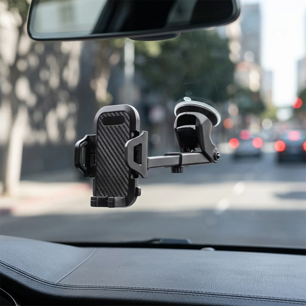 Suporte de Celular Automotivo Multifuncional com Ventosa de Plástico para Atacado – Suporte Universal para Para-brisa de Carro