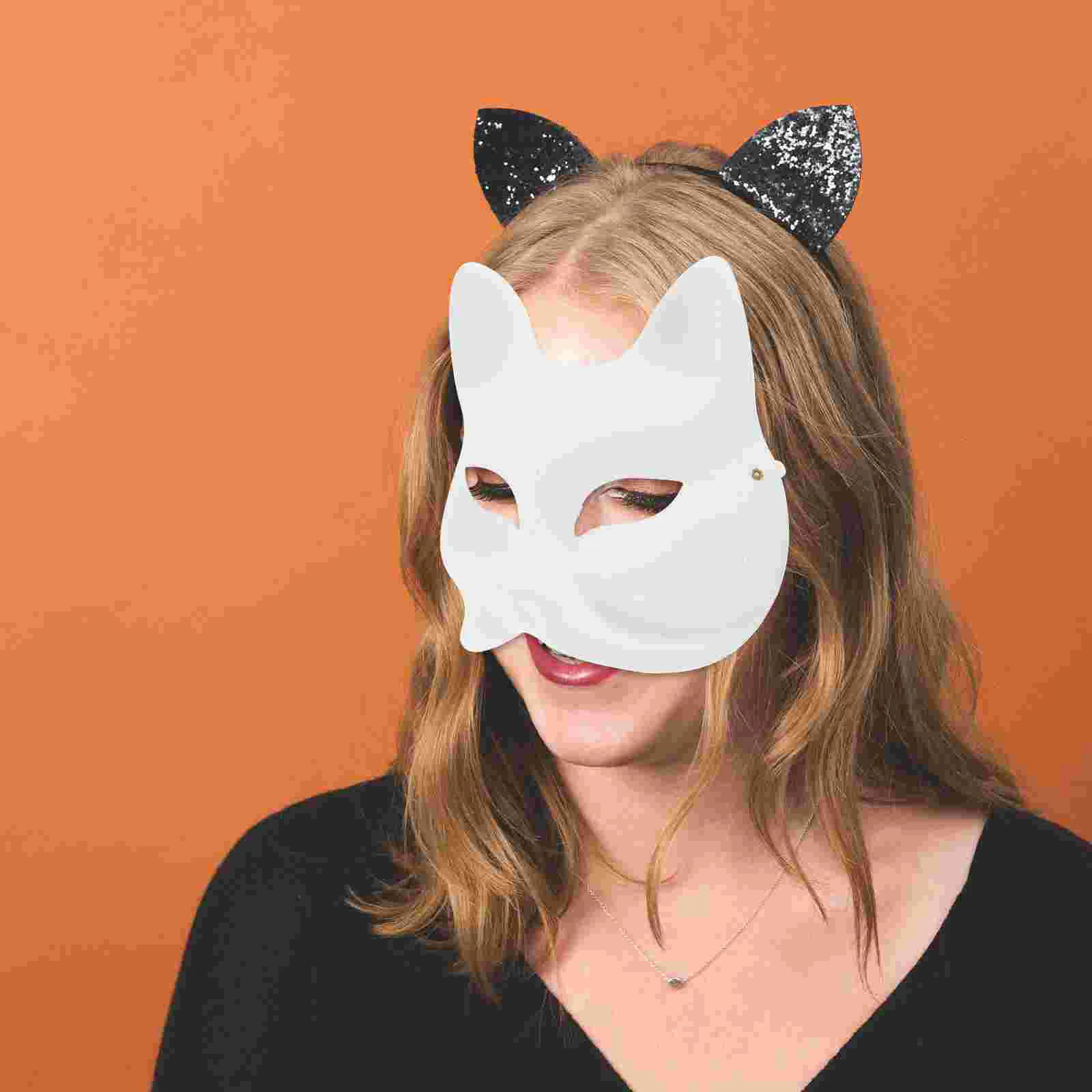 Blank Diy Party Durable Halloween Cosplay Accessories Hand Painted Face Mask Paper Face Mask DIY Paper Mask