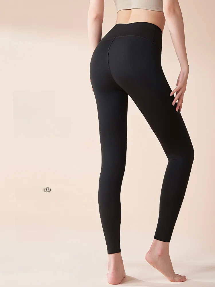 FCE-gefütterte Yogahose mit hoher Taille für Damen, Herbst und Winter, Arche Skin, Bauchkontrolle, kein sichtbar, S, lässige Leggings