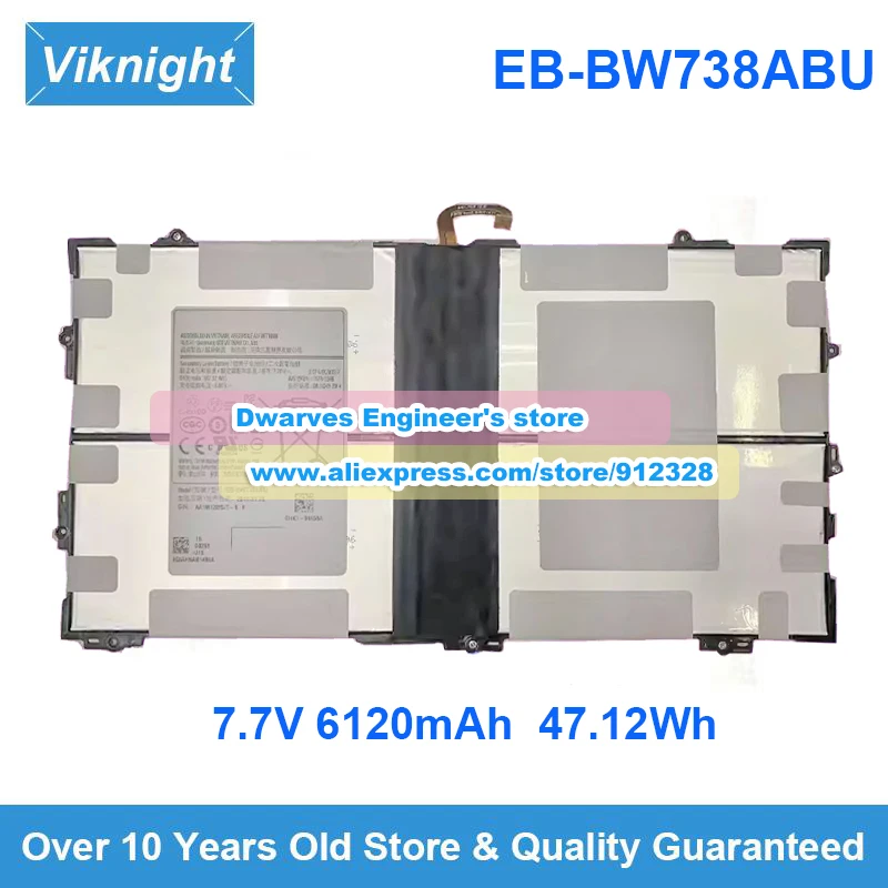 EB-BW738ABU Laptop Battery EBBW738ABU 7.7V 6120mAh 47.12Wh For Galaxy Book2 SM-W737A SM-W737Y
