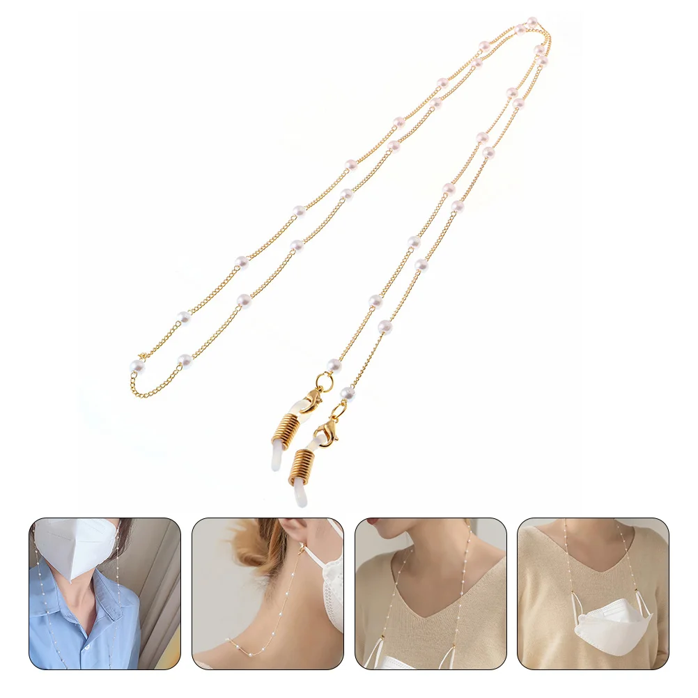 

Anti Lost Chain Metal Pearl Holder Smooth Surface Glasses Straps Eyeglass Chains Eyewear Accessories Travel Party