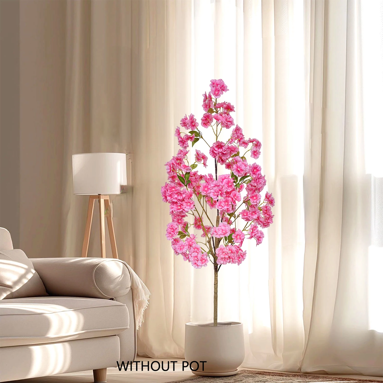 

140-150cm Artificial cherry Tree plant Silk flower Ornament indoor outdoor faux Plant for Home Wedding Garden Room shop Decor