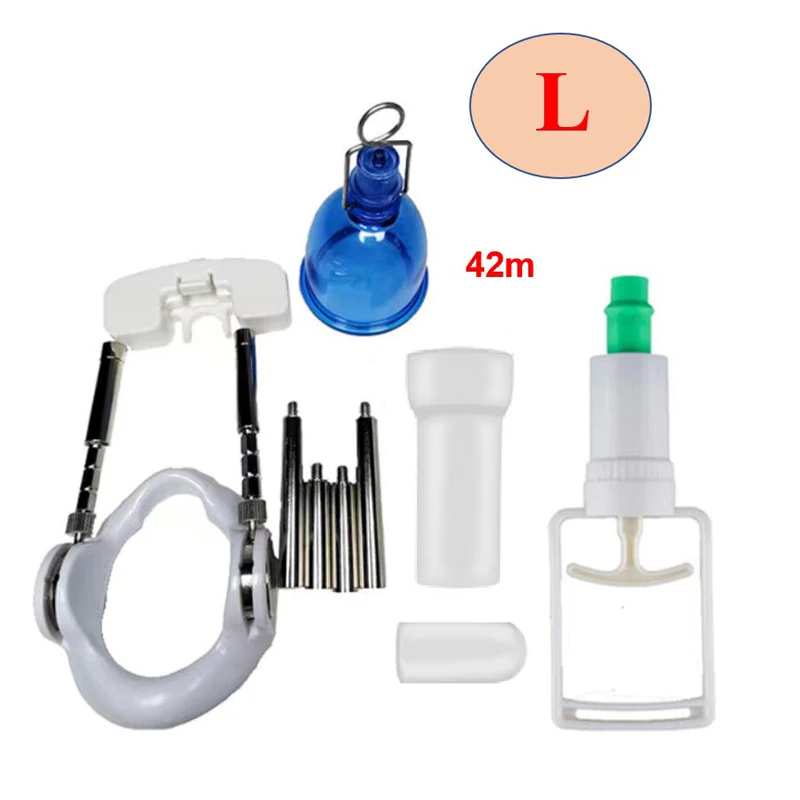 Size Master Male Wearable Penis Vacuum Cup with Belt Pump and Extender Stretcher Cup Hanger for Penis Enlargement