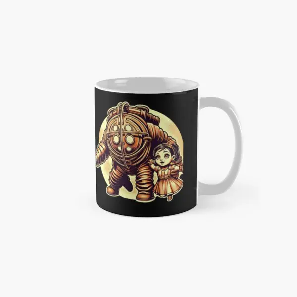 Big Daddy Little Sister Iart For Retr  Mug Printed Coffee Gifts Cup Image Tea Drinkware Picture Design Handle Round Photo