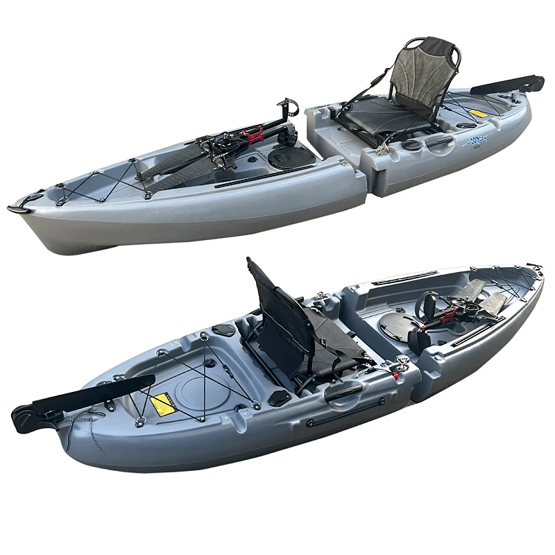 9ft single person Modular fishing Kayak two section Pedal Drive Kayak Easy to disassemble and splice