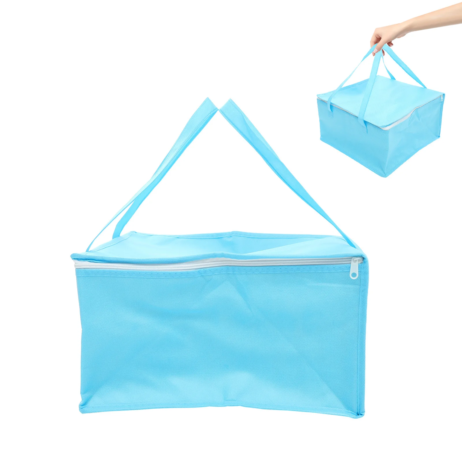 

Insulated Food Bag Large Capacity Waterproof Thermal Lunch Bag For Pizza Cake Meal Delivery Outdoor Carry Reusable Cooler Tote