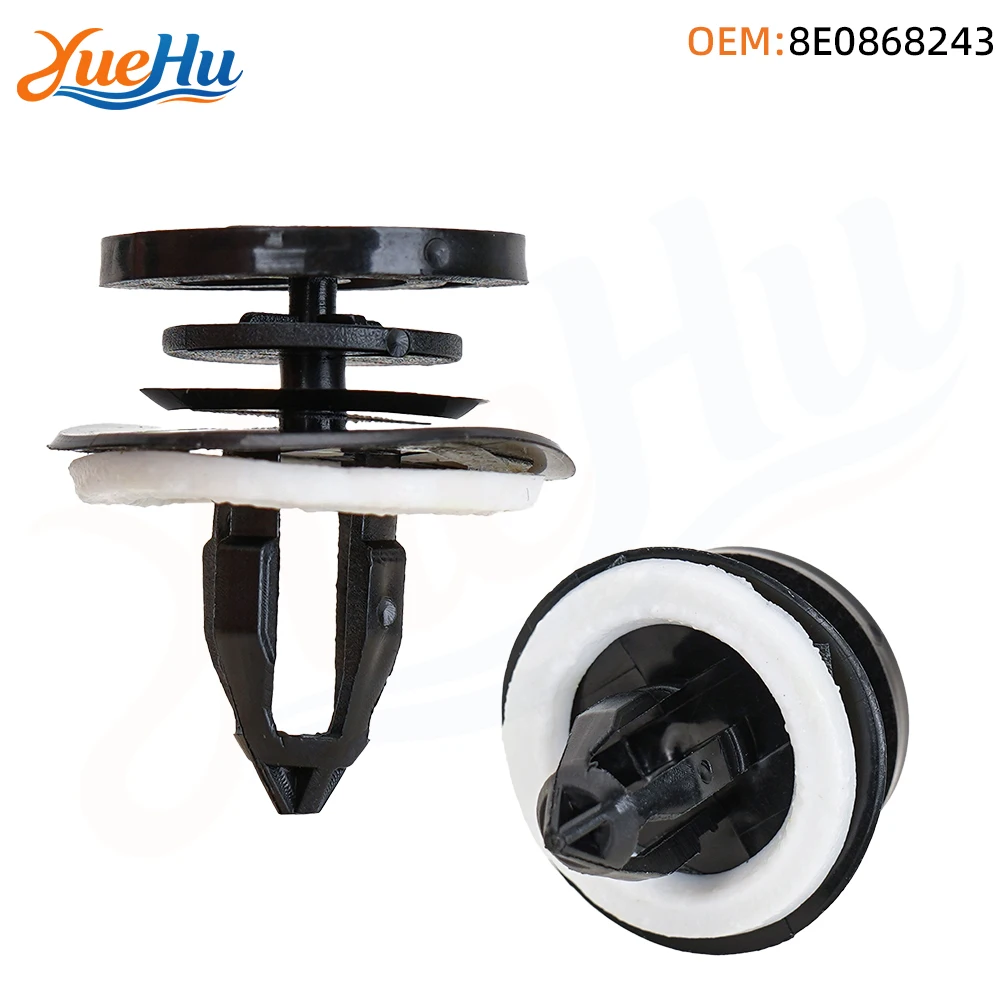 YUEHU 25PCS Interior Door Trim Panel Clips with Sealer Compatible with Volkswagen 8E0-868-243 Audi A4 S4 Cabriolet Quattro 3