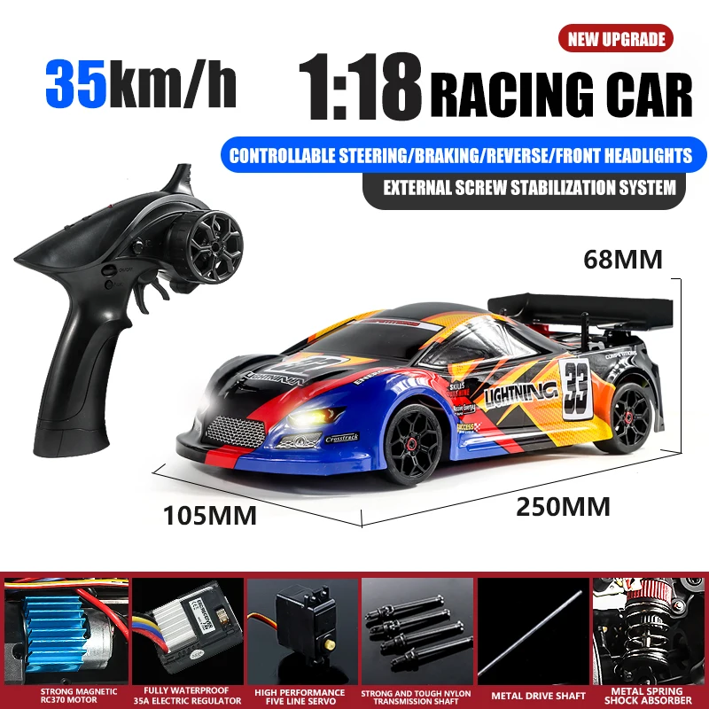 

EBOYU HBX 2192/2193 RC Drift Car 1/18 2.4G 4WD LED Light High Speed Racing Vehicles Model Full Propotional Control Electric Toys