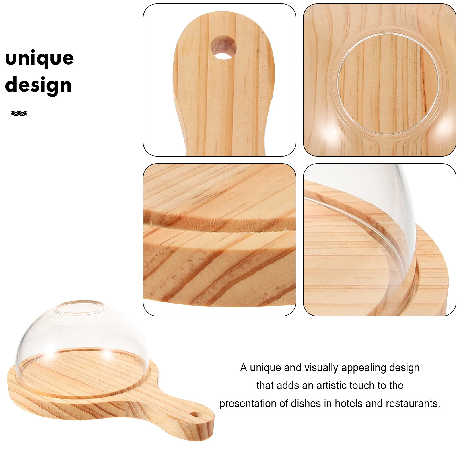 

Glass Smoking Dome Cover 15Cm Diameter for Smoke Food Display in Hotels Flavor Preservation Clear Dome Cover for Western Cuisine