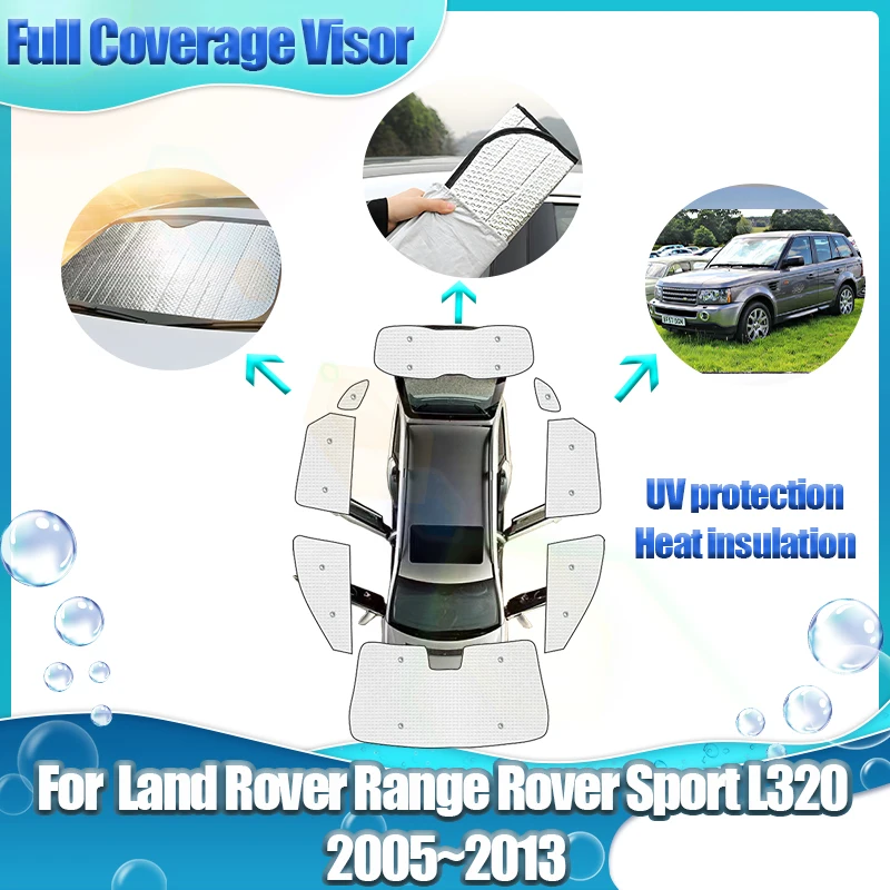 

For Land Rover Range Rover Sport L320 2005-2013 2012 Car Full Sunscreen Sunshade Window Sun Visor Windshield Anti-UV Accessories