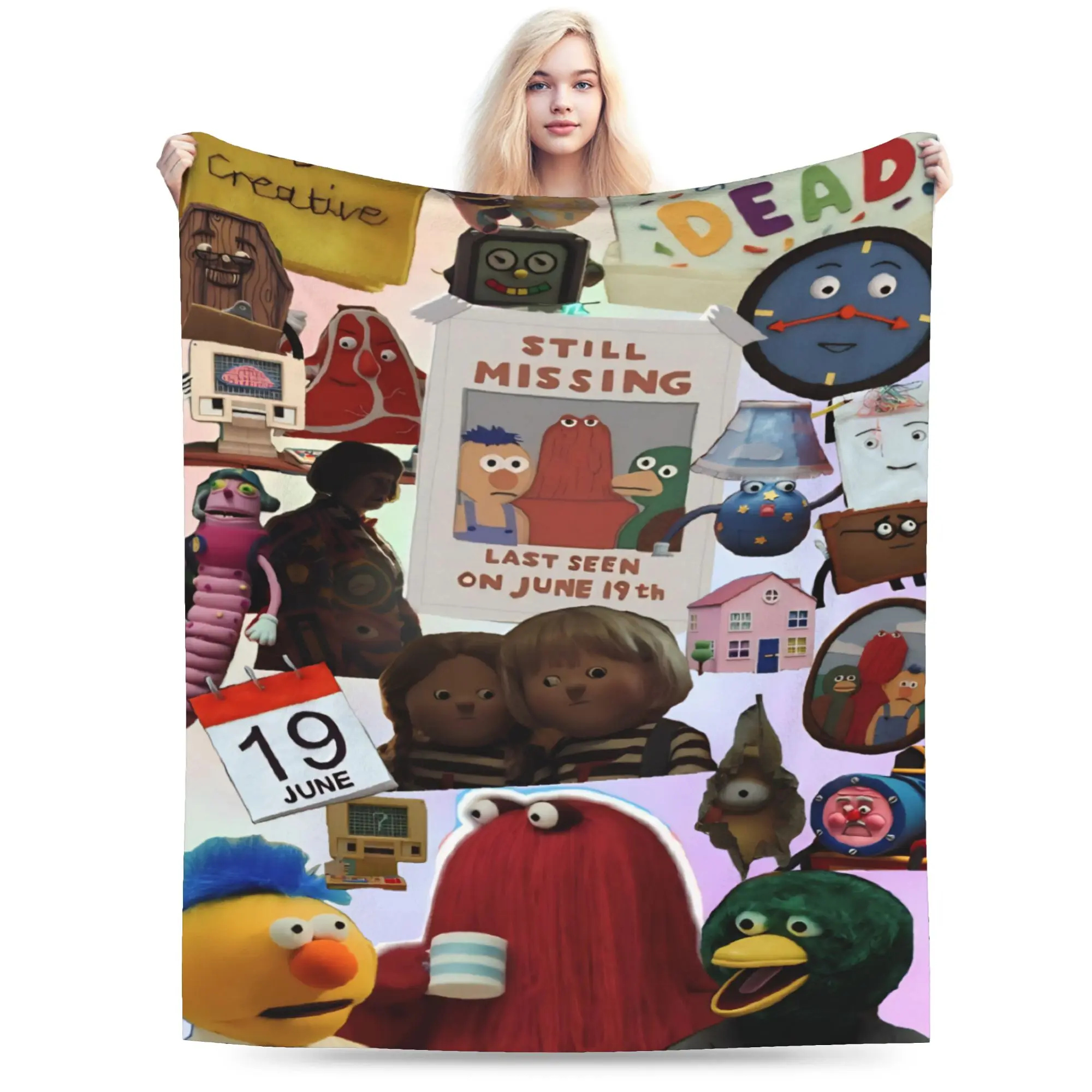 Don't Hug Me I'm Scared Accessories Blanket Ultra-Soft Fleece  Throw Blanket Comfortable Plush Thin Quilt