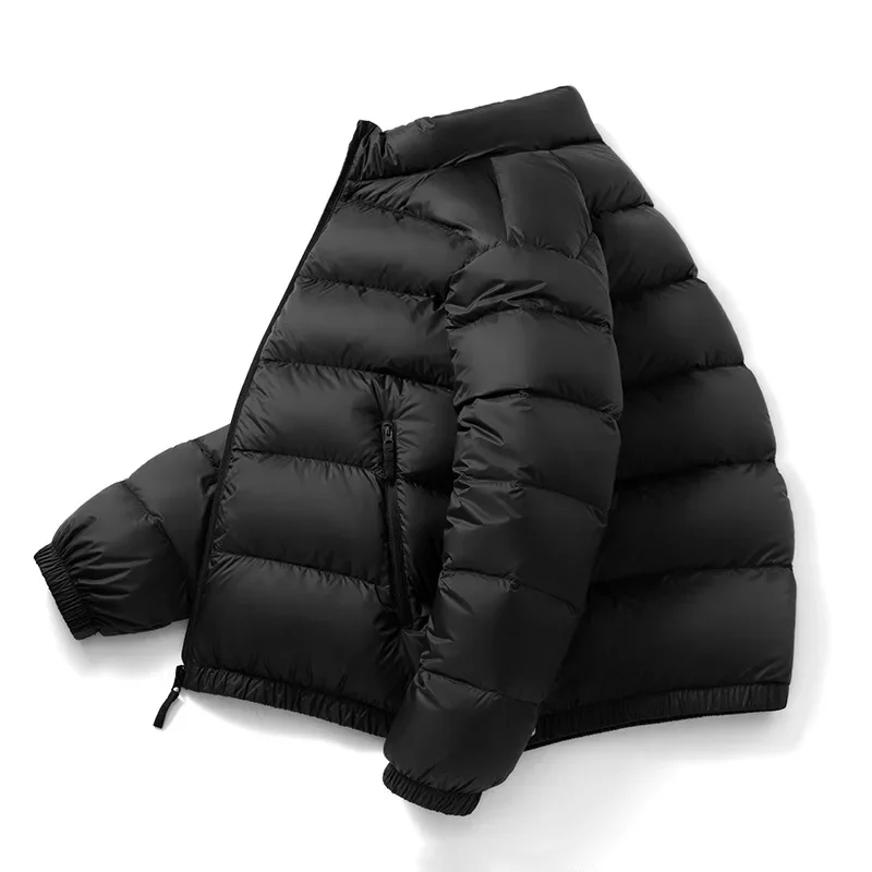 

Men's Thickened down Jacket 90% White Duck Feather Short Style Stand Collar Couple's Outdoor Winter Warm Coats